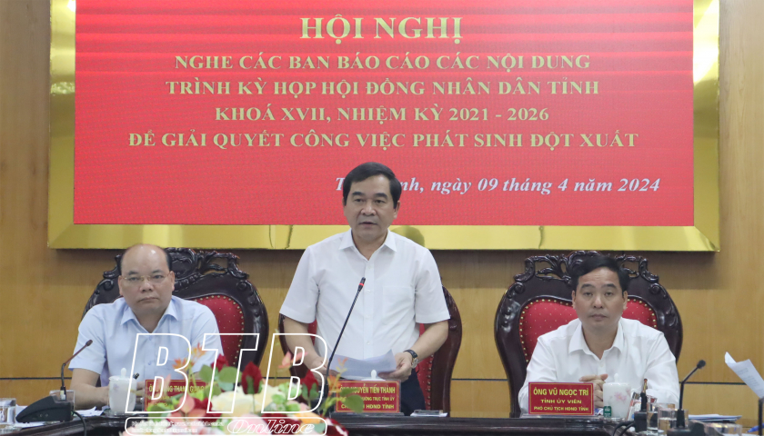   Họp Thường trực HĐND tỉnh