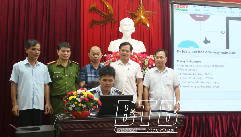   Cục Thuế tỉnh: Quay thưởng lựa chọn “Hóa đơn may mắn” quý I/2024