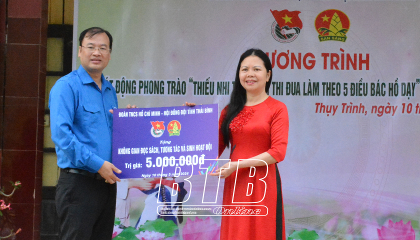   Phát động phong trào “Thiếu nhi Thái Bình thi đua thực hiện 5 điều Bác Hồ dạy”, giai đoạn 2024 – 2027