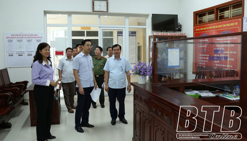   Kiểm tra công tác chuẩn bị nơi đặt trụ sở đơn vị hành chính cấp xã trên địa bàn huyện Tiền Hải và Vũ Thư