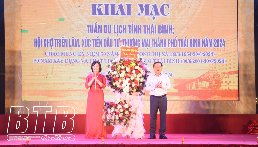   Khai mạc tuần du lịch tỉnh và Hội chợ triển lãm, xúc tiến, đầu tư, thương mại, thành phố Thái Bình năm 2024