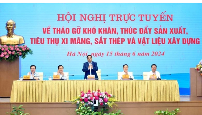   Nỗ lực tháo gỡ khó khăn, thúc đẩy sản xuất, tiêu thụ xi măng, sắt thép, vật liệu xây dựng
