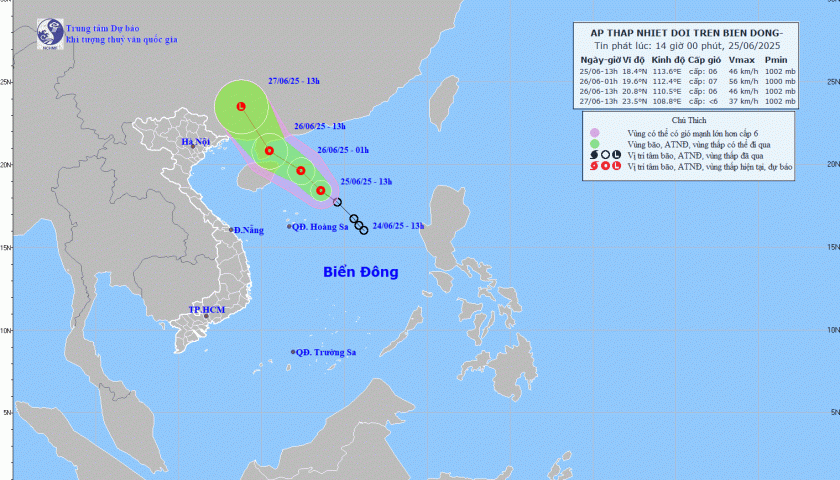   Tin áp thấp nhiệt đới trên biển Đông