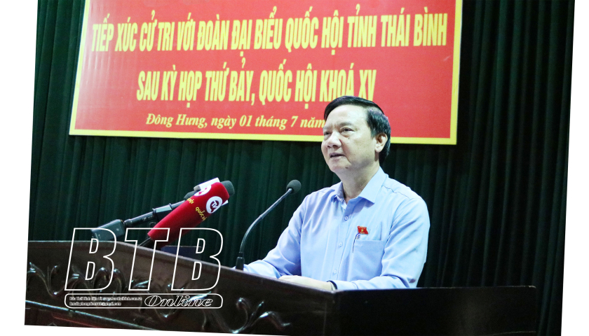   Cử tri huyện Đông Hưng, Thái Thụy kiến nghị VV88 casino đăng ký tăng cường giám sát các vấn đề nóng được cử tri và nhân dân quan tâm