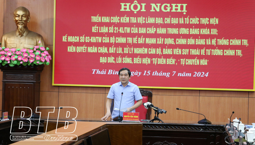   Kiểm tra việc lãnh đạo, chỉ đạo và tổ chức thực hiện Kết luận số 21-KL/TW của Ban Chấp hành Trung ương Đảng (khóa XIII)