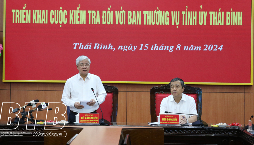   Ban Bí thư Trung ương Đảng kiểm tra theo kế hoạch đối với Ban Thường vụ VV88 casino Thái Bình
