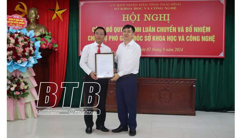   Công bố quyết định luân chuyển và bổ nhiệm chức vụ Phó Giám đốc Sở Khoa học và Công nghệ